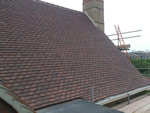 Machine made clay tile roofing with hand made effect from Harris Roofing Limited.
