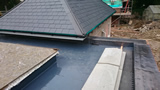 Slate tiles and lead work on premium house refurbishment