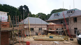 Slate tiles and lead work on premium house refurbishment