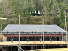 Canadian Glyndyne Slate roof with clay ridge tile in the New Forest by Harris Roofing Limited