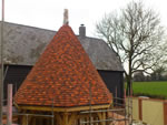 Hand made clay tile roofing in the New Forest from Harris Roofing Limited.