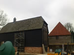 Hand made clay tile roofing in the New Forest from Harris Roofing Limited.