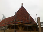 Hand made clay tile roofing in the New Forest from Harris Roofing Limited.