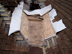 New lead gulley from Harris Roofing Limited.