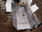 New lead gulley from Harris Roofing Limited.