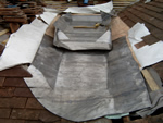 New lead gulley from Harris Roofing Limited.