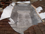 New lead gulley from Harris Roofing Limited.
