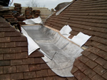 New lead gulley from Harris Roofing Limited.