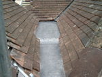 New lead gulley from Harris Roofing Limited.