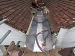 Small lead gulley from Harris Roofing Limited.