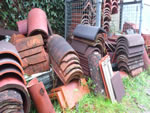 Yard stored tiles in the New Forest from Harris Roofing Limited.