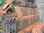 Yard stored tiles in the New Forest from Harris Roofing Limited.
