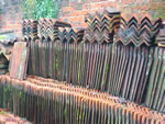 Yard stored tiles in the New Forest from Harris Roofing Limited.