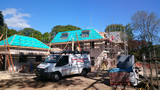 Slate tiles and lead work on premium house refurbishment