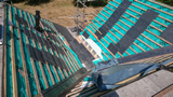 Slate tiles and lead work on premium house refurbishment