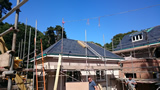 Slate tiles and lead work on premium house refurbishment