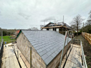 Canadian Glyndyne Slate roof with clay ridge tile in the New Forest by Harris Roofing Limited