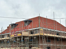 Completed roof with lead works in the New Forest by Harris Roofing Limited